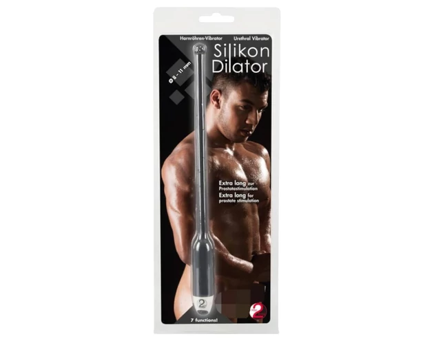 You2Toys DILATOR - szilikon húgycső vibrátor - fekete (8-11mm)