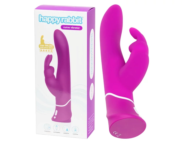 Happyrabbit Curve - vízálló csiklókaros vibrátor (lila)