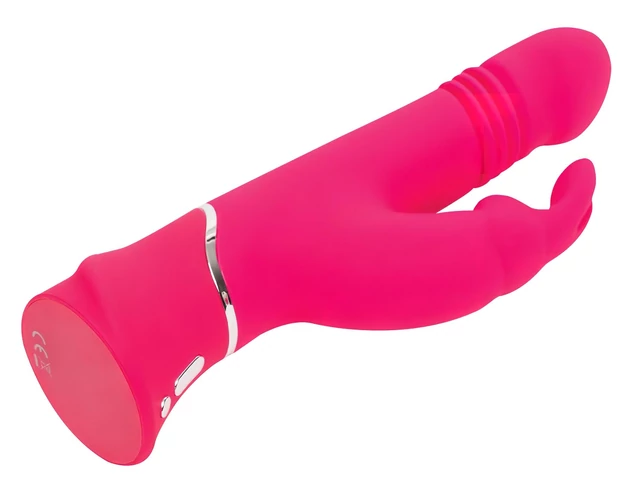 Happyrabbit Thrusting - akkus, csiklókaros lökő vibrátor (pink)