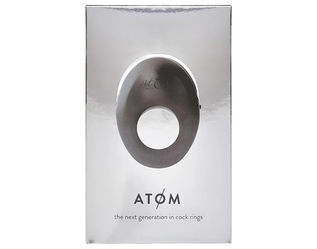 Hot Octopuss Atom - akkus, vibrációs péniszgyűrű (fekete)