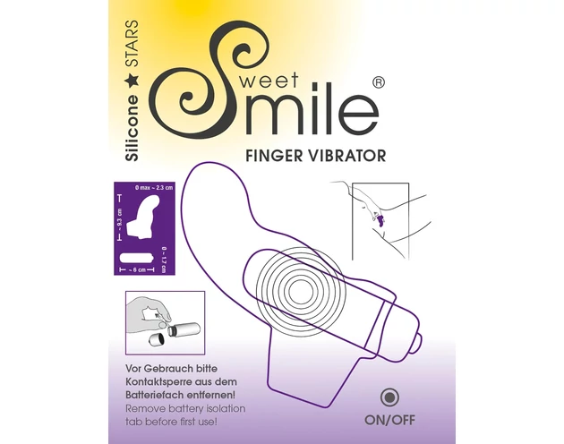 SMILE Finger - hullámos, szilikon ujjvibrátor (lila)