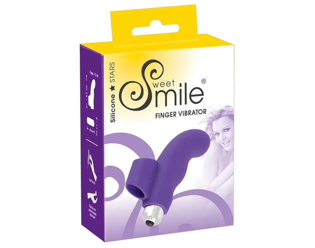 SMILE Finger - hullámos, szilikon ujjvibrátor (lila)