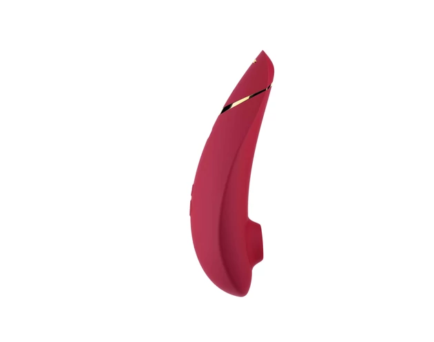 Womanizer Premium - vízálló csiklóizgató (piros-arany)