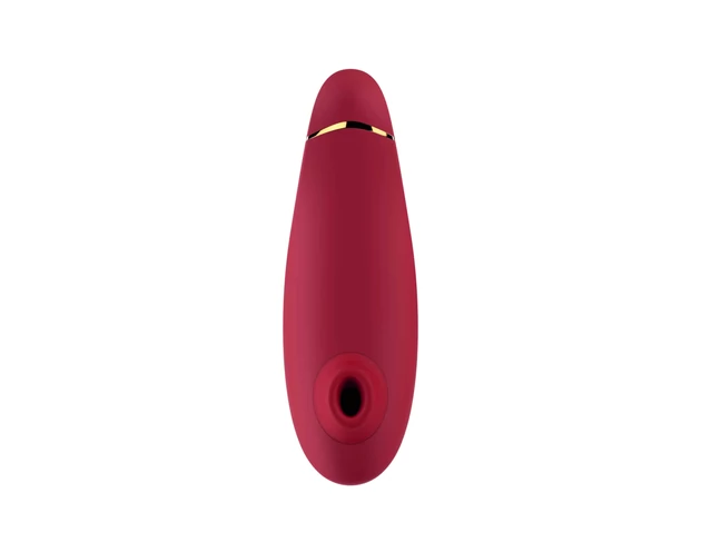 Womanizer Premium - vízálló csiklóizgató (piros-arany)