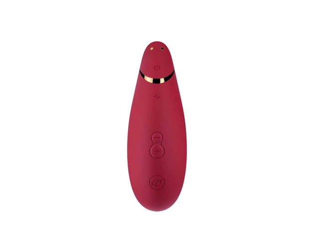 Womanizer Premium - vízálló csiklóizgató (piros-arany)