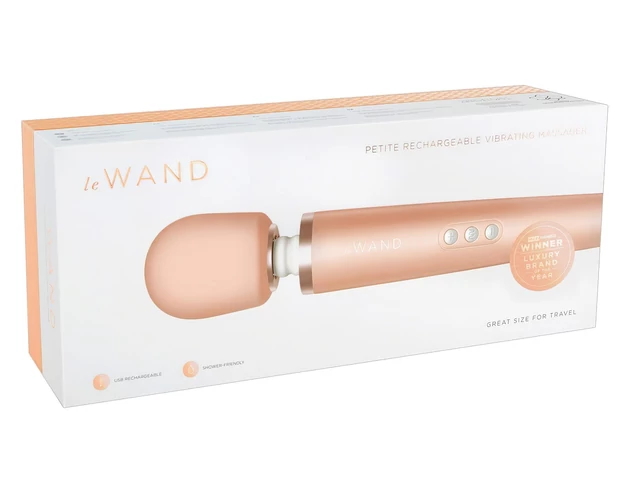 Le Wand Petite - exkluzív, masszírozó vibrátor (rózsa-arany)