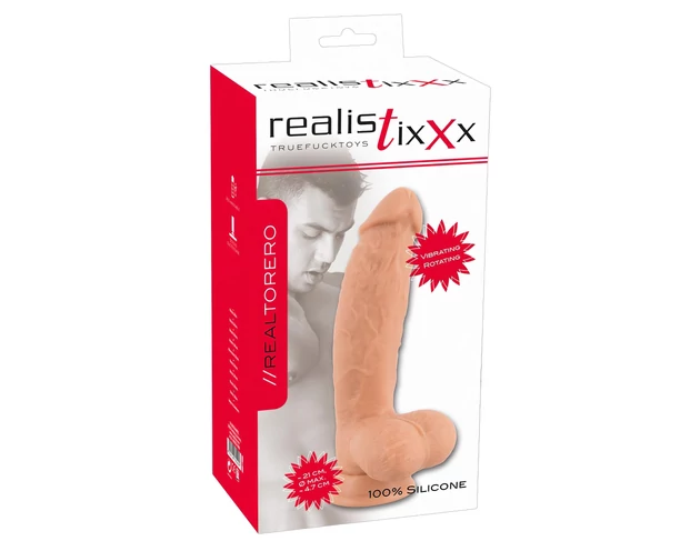 realistixxx Torero - akkus, tapadókorongos forgó vibrátor (22cm)