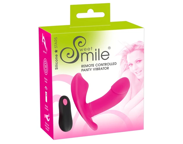 SMILE Panty - akkus, rádiós felcsatolható vibrátor (pink)