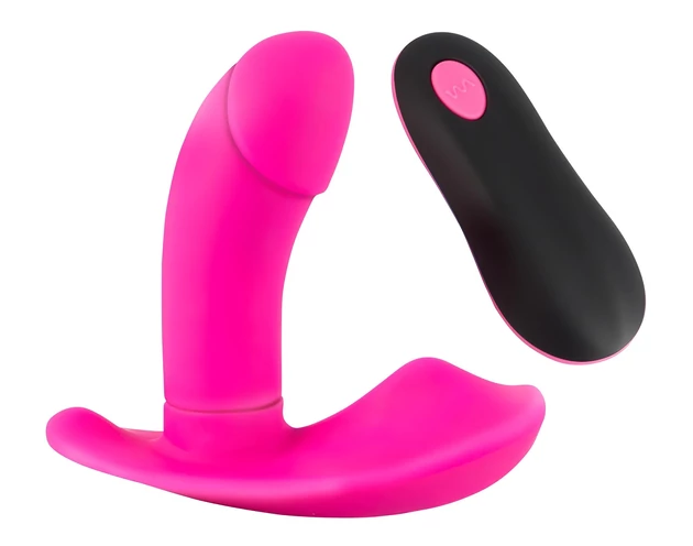 SMILE Panty - akkus, rádiós felcsatolható vibrátor (pink)