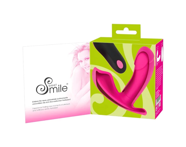 SMILE Panty - akkus, rádiós felcsatolható vibrátor (pink)