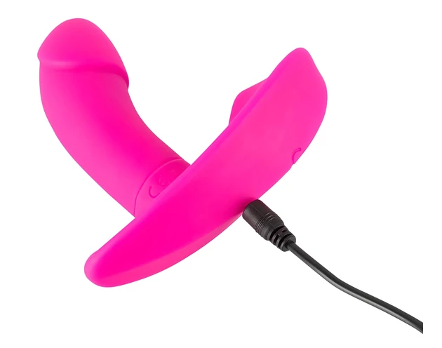 SMILE Panty - akkus, rádiós felcsatolható vibrátor (pink)