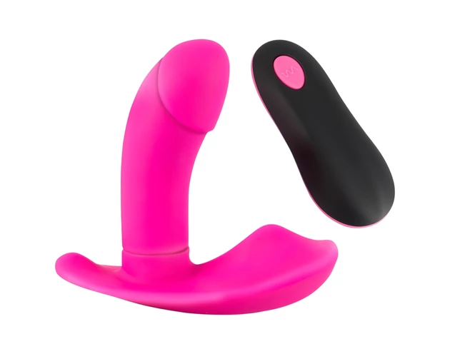 SMILE Panty - akkus, rádiós felcsatolható vibrátor (pink)