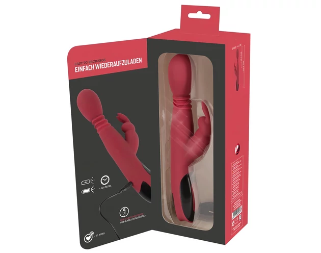 You2Toys Massager - lökő-forgó, melegítő G-pont vibrátor (piros)