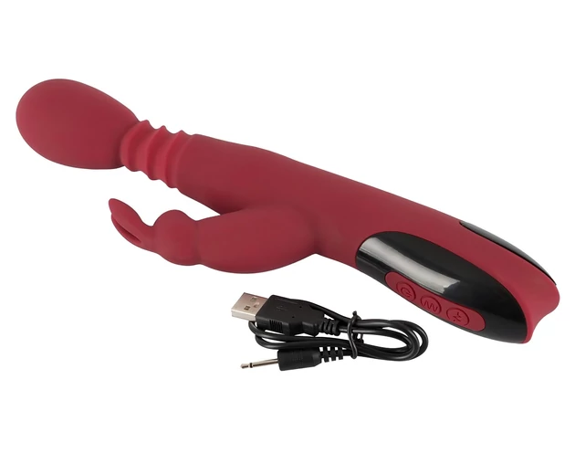 You2Toys Massager - lökő-forgó, melegítő G-pont vibrátor (piros)
