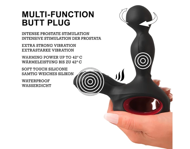 You2Toys Massager - forgó, melegítő prosztata vibrátor (fekete)