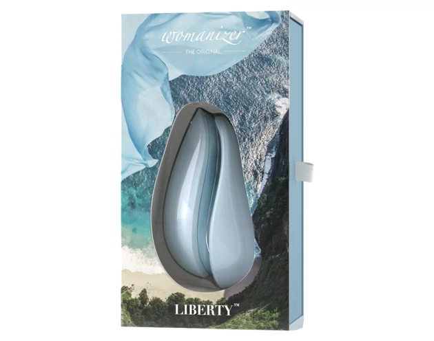 Womanizer Liberty - akkus léghullámos csiklóizgató (türkizkék)