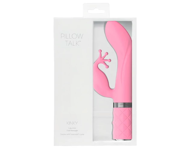 Pillow Talk Kinky - akkus, 2 motoros G-pont vibrátor (pink)