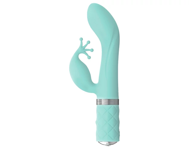 Pillow Talk Kinky - akkus, 2 motoros G-pont vibrátor (türkiz)