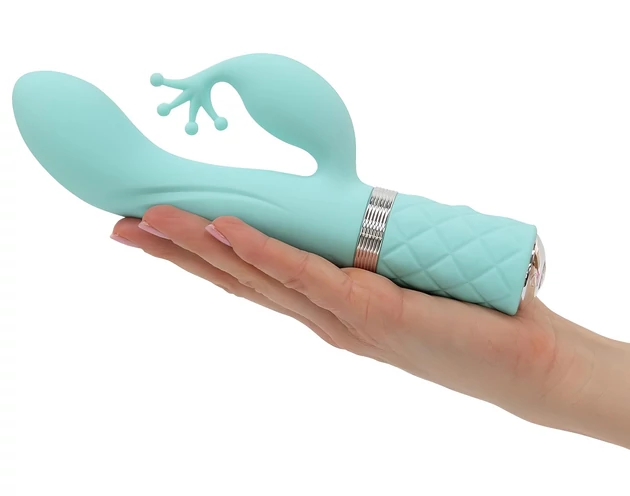 Pillow Talk Kinky - akkus, 2 motoros G-pont vibrátor (türkiz)