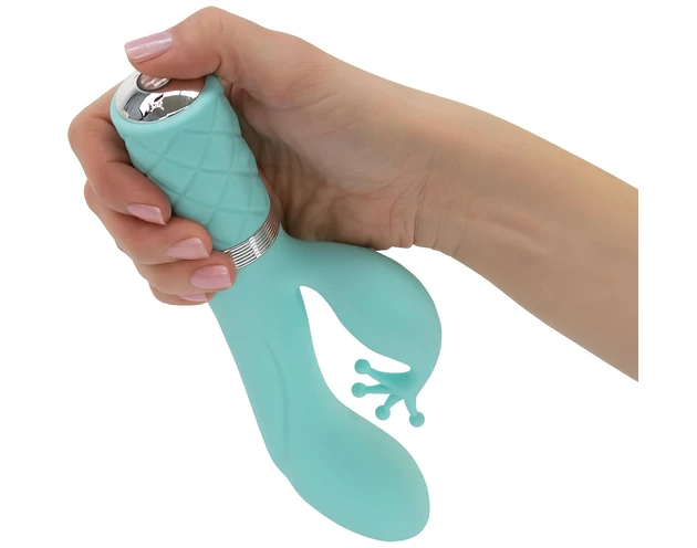 Pillow Talk Kinky - akkus, 2 motoros G-pont vibrátor (türkiz)