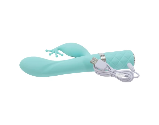 Pillow Talk Kinky - akkus, 2 motoros G-pont vibrátor (türkiz)