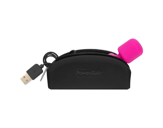 PalmPower Pocket Wand - mini masszírozó vibrátor (pink-fekete)