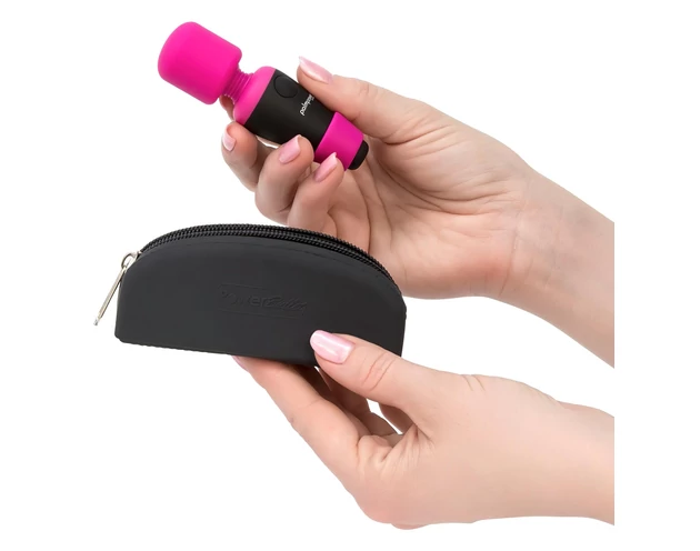 PalmPower Pocket Wand - mini masszírozó vibrátor (pink-fekete)
