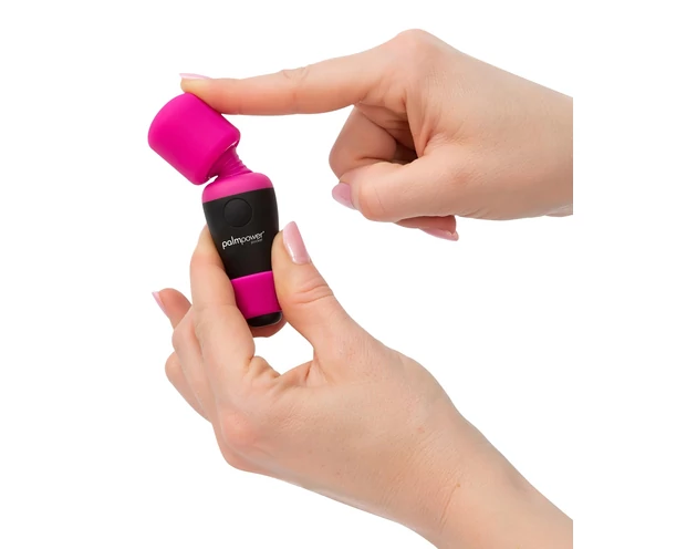 PalmPower Pocket Wand - mini masszírozó vibrátor (pink-fekete)