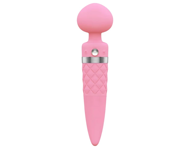 Pillow Talk Sultry - melegítős, 2 motoros masszírozó vibrátor (pink)