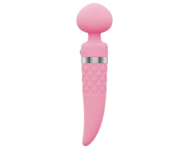 Pillow Talk Sultry - melegítős, 2 motoros masszírozó vibrátor (pink)