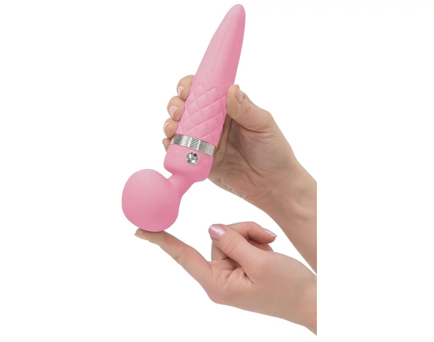 Pillow Talk Sultry - melegítős, 2 motoros masszírozó vibrátor (pink)