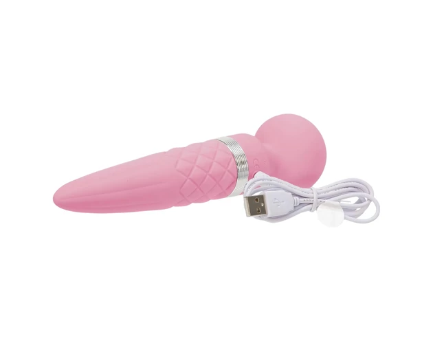 Pillow Talk Sultry - melegítős, 2 motoros masszírozó vibrátor (pink)