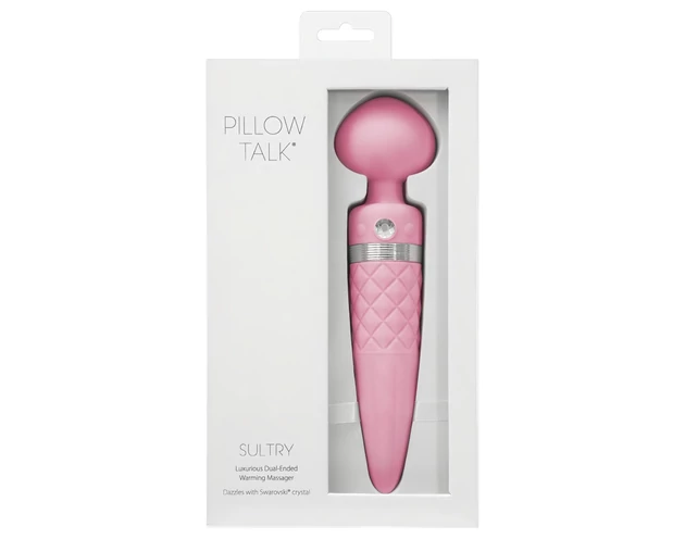 Pillow Talk Sultry - melegítős, 2 motoros masszírozó vibrátor (pink)