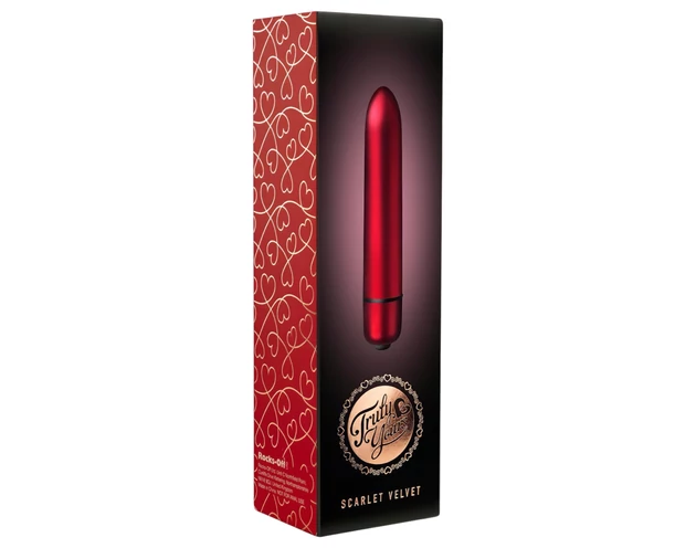 Scarlet Velvet - mini rúzs vibrátor (10 ritmusú) - piros