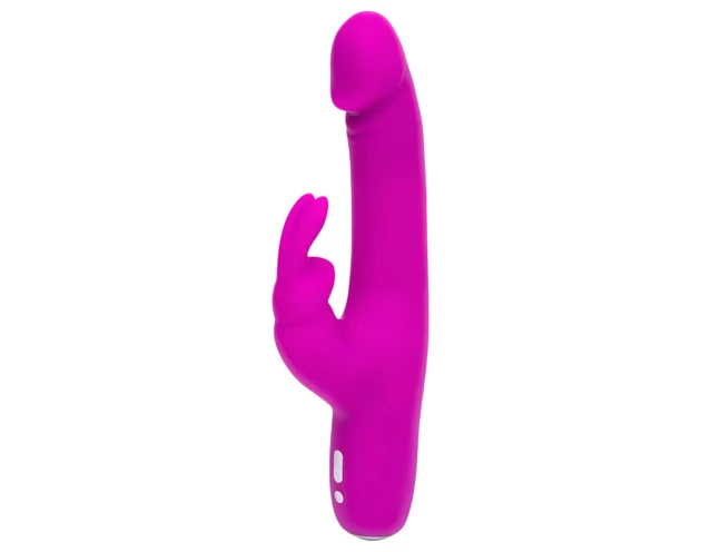 Happyrabbit Realistic Slim - akkus, csiklókaros vibrátor (lila)