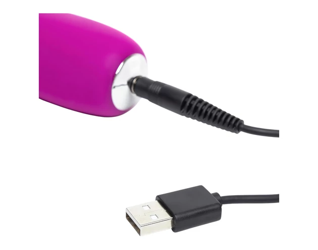 Happyrabbit Realistic Slim - akkus, csiklókaros vibrátor (lila)