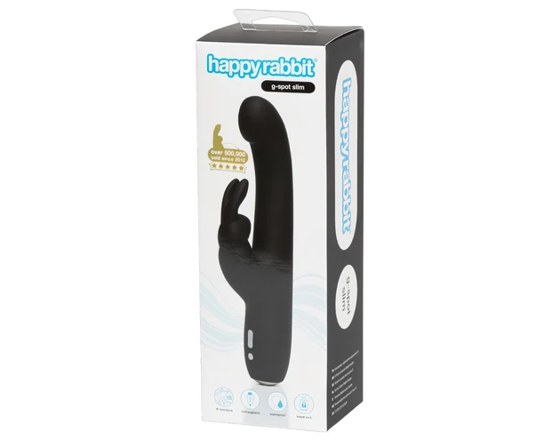 Happyrabbit G-Spot Slim - vibrátor (fekete)