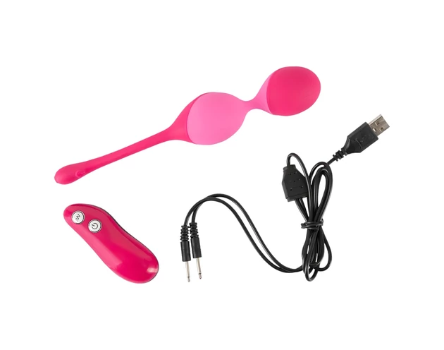 SMILE Love Balls - rádiós vibrációs tojás -82g (pink)