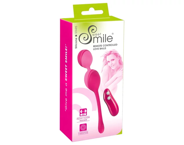 SMILE Love Balls - rádiós vibrációs tojás -82g (pink)