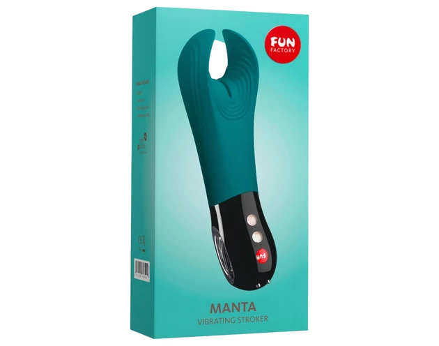Fun Factory Manta - makkvibrátor (türkiz-fekete)