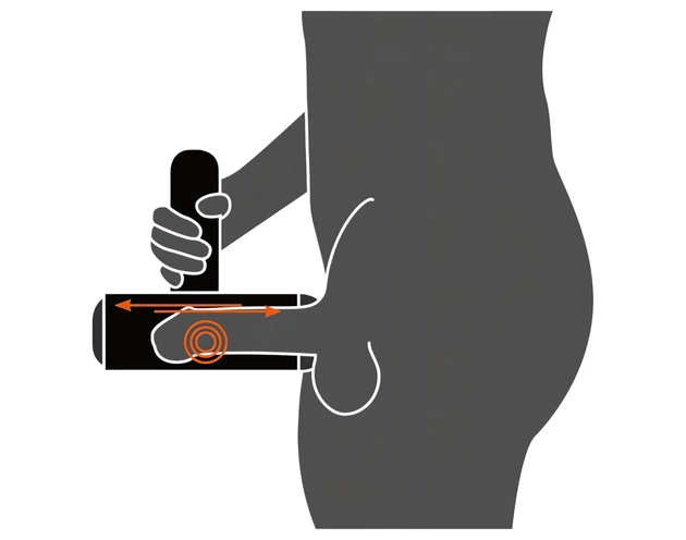 Rebel - akkus, fel-le mozgó, vibráló maszturbátor (fekete)