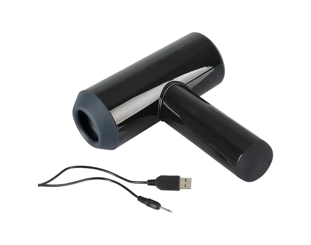 Rebel - akkus, fel-le mozgó, vibráló maszturbátor (fekete)