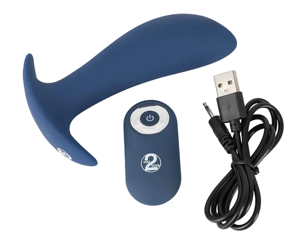 You2Toys - Plug - akkus, rádiós anál vibrátor (kék)