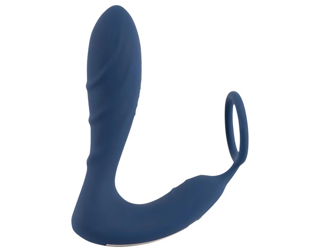 You2Toys Prostate Plug - anál vibrátor péniszgyűrűvel (kék)