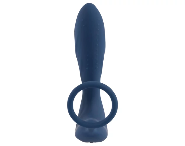 You2Toys Prostate Plug - anál vibrátor péniszgyűrűvel (kék)