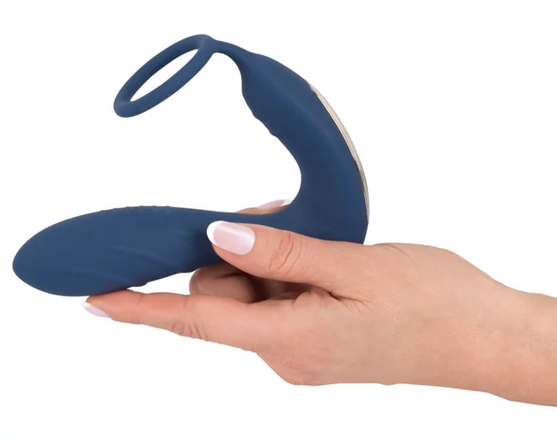 You2Toys Prostate Plug - anál vibrátor péniszgyűrűvel (kék)