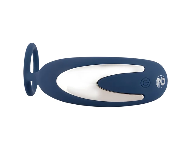 You2Toys Prostate Plug - anál vibrátor péniszgyűrűvel (kék)