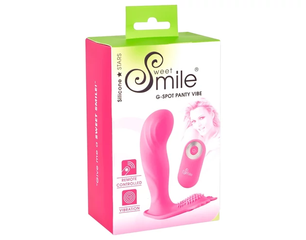 SMILE G-Spot Panty - akkus, rádiós felcsatolható vibrátor (pink)