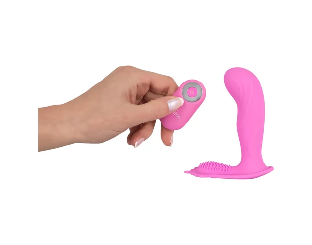 SMILE G-Spot Panty - akkus, rádiós felcsatolható vibrátor (pink)