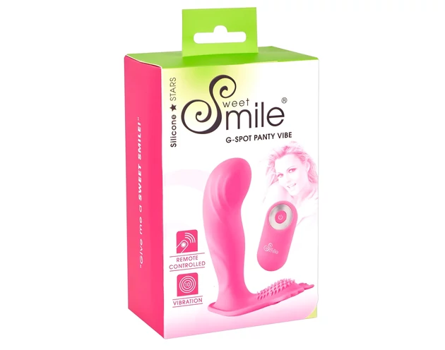 SMILE G-Spot Panty - akkus, rádiós felcsatolható vibrátor (pink)